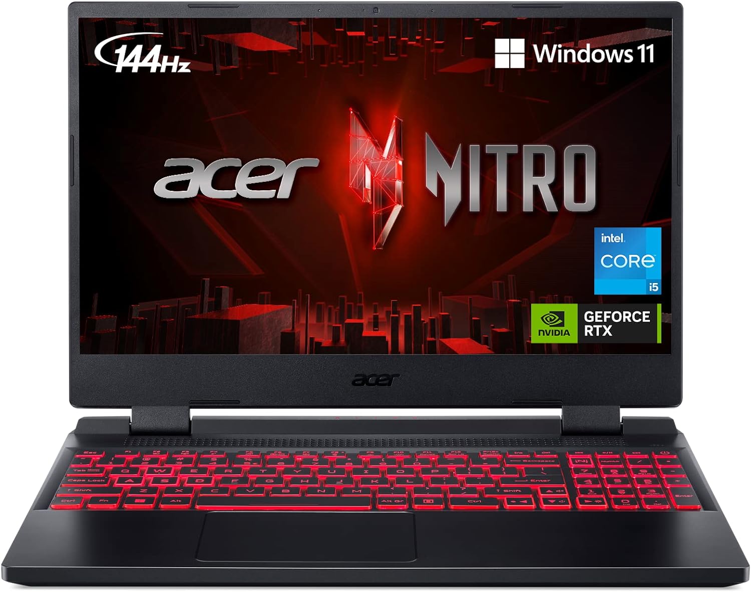 Portátil Acer Nitro 5 15.6" i5-11400H 512GB SSD RTX 3050 Ti Nuevo Sellado