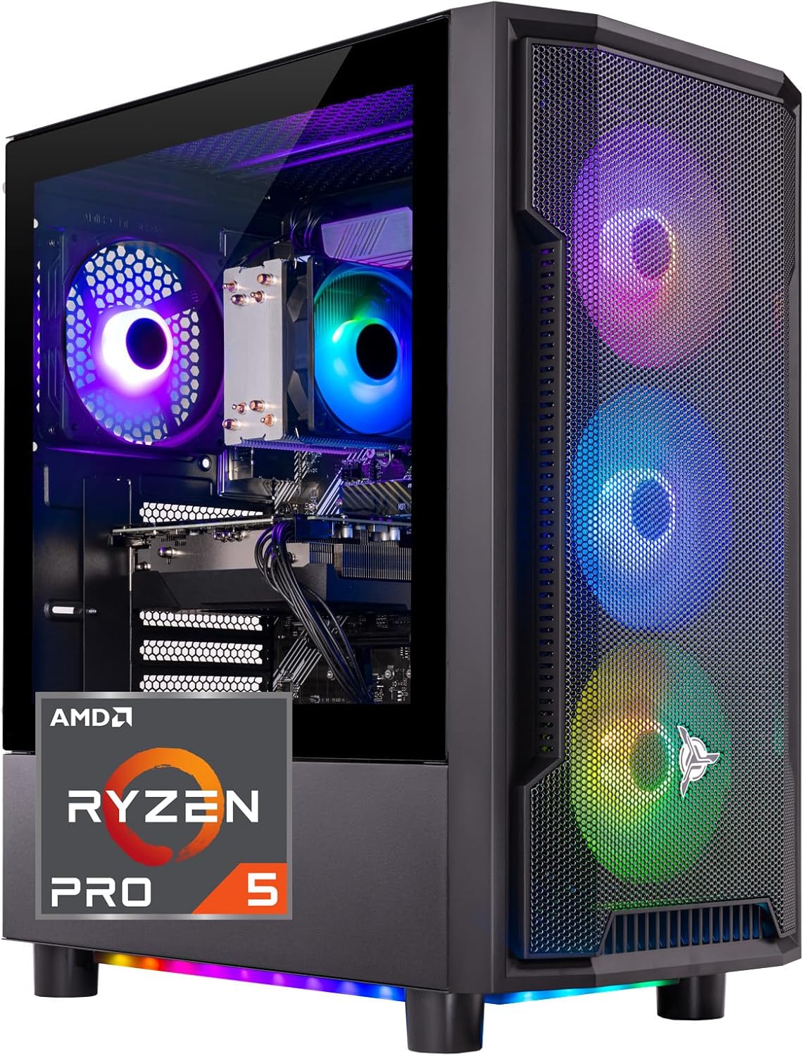 PC para videojuegos con tarjeta RX 6600 8GB, 16GB RAM y SSD NVMe