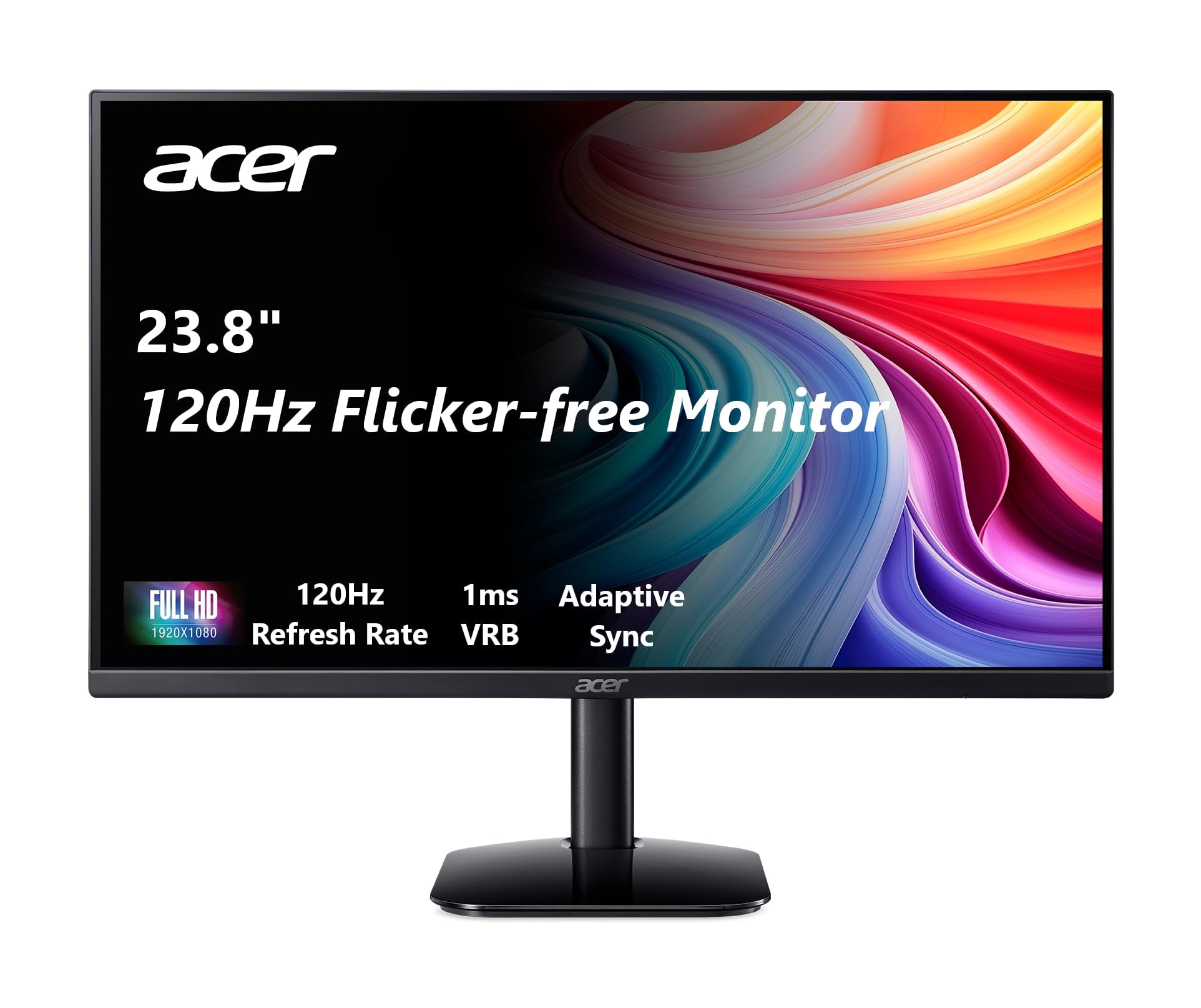 Monitor Acer 23" IPS sin bordes Full HD 1080p con HDMI y VGA, 75 Hz, negro en República Dominicana