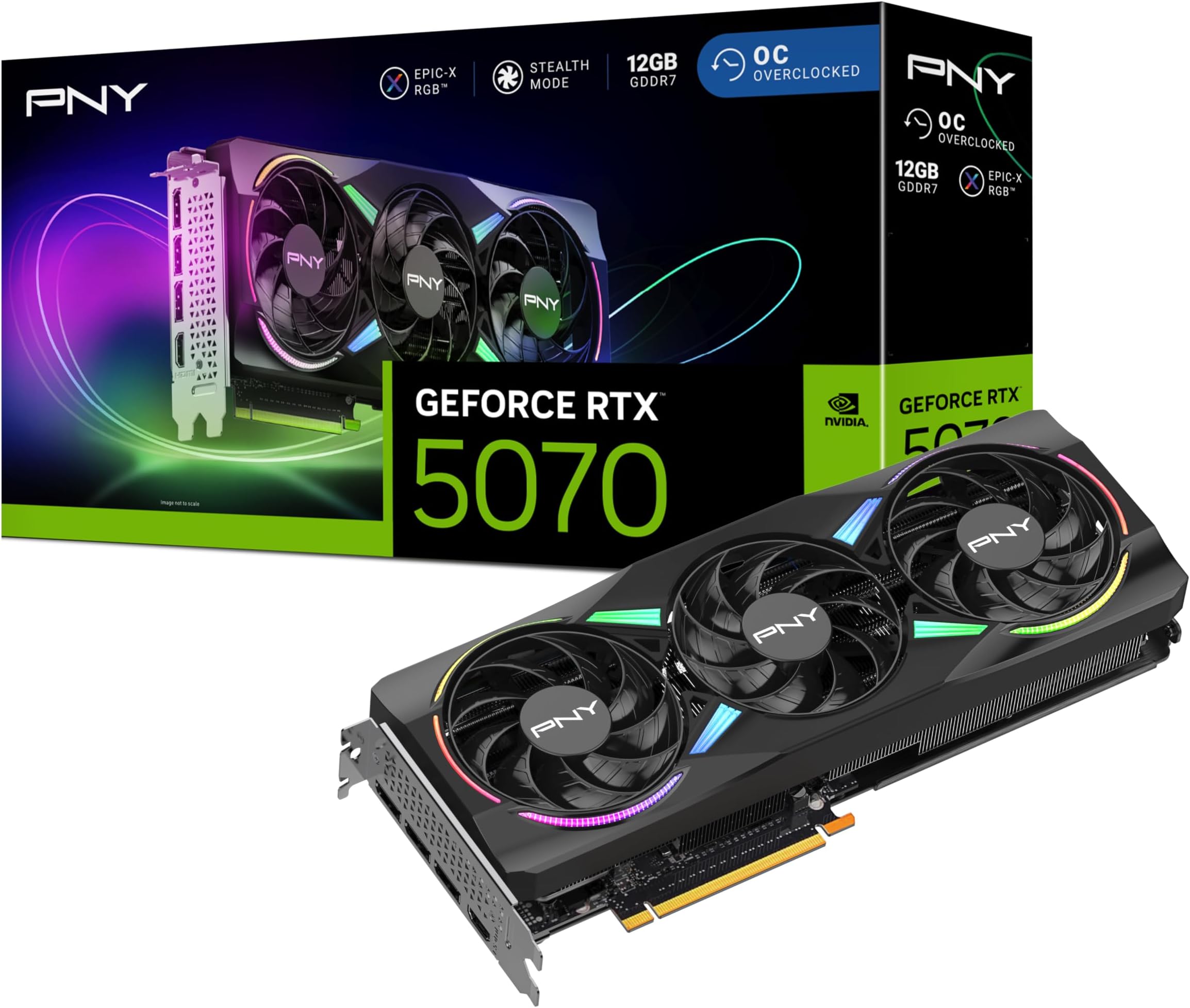 Tarjeta Gráfica Nvidia RTX 5070 PNY EpicX RGB 12GB en República Dominicana