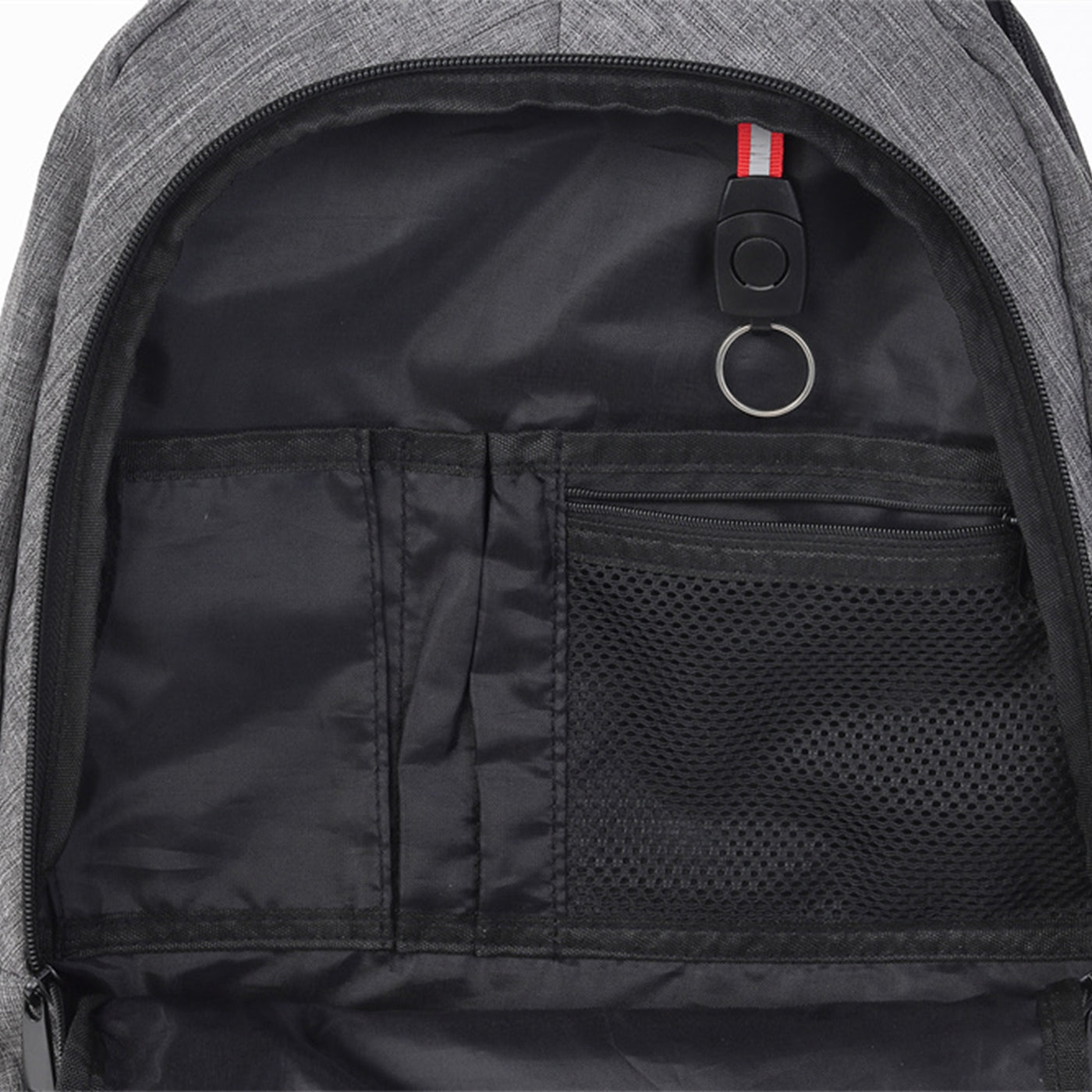 Mochila Antirrobo Tesla para Laptop 15.6" en Gris con Puerto USB y Candado TSA