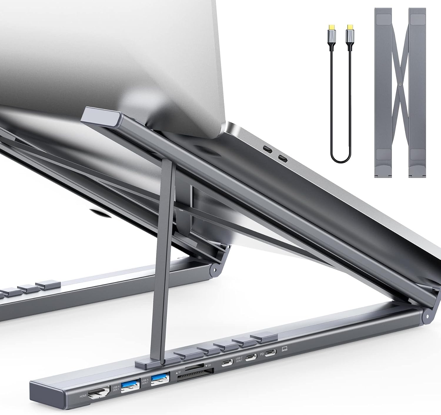 Base de conexión USB-C con soporte para laptop en República Dominicana