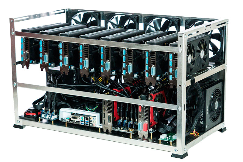 Equipo de Minería i5 para 8 Tarjetas Gráficas con Fuente de Poder 2500W 90 Plus Gold y Ventilación en República Dominicana