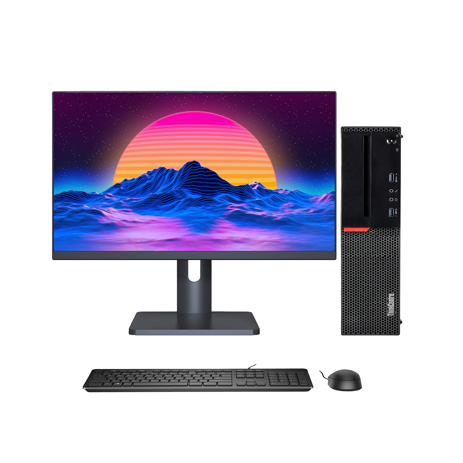 Combo PC Lenovo con monitor HP 24" Full HD, CPU Core i7 7ma Gen, 8GB RAM DDR4 y SSD 256GB