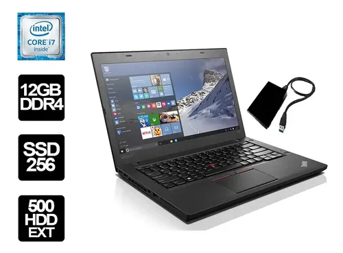 Laptop Lenovo ThinkPad T460 14" Core i7 6ª Gen 12GB RAM DDR4 SSD 256GB Video 6GB en República Dominicana