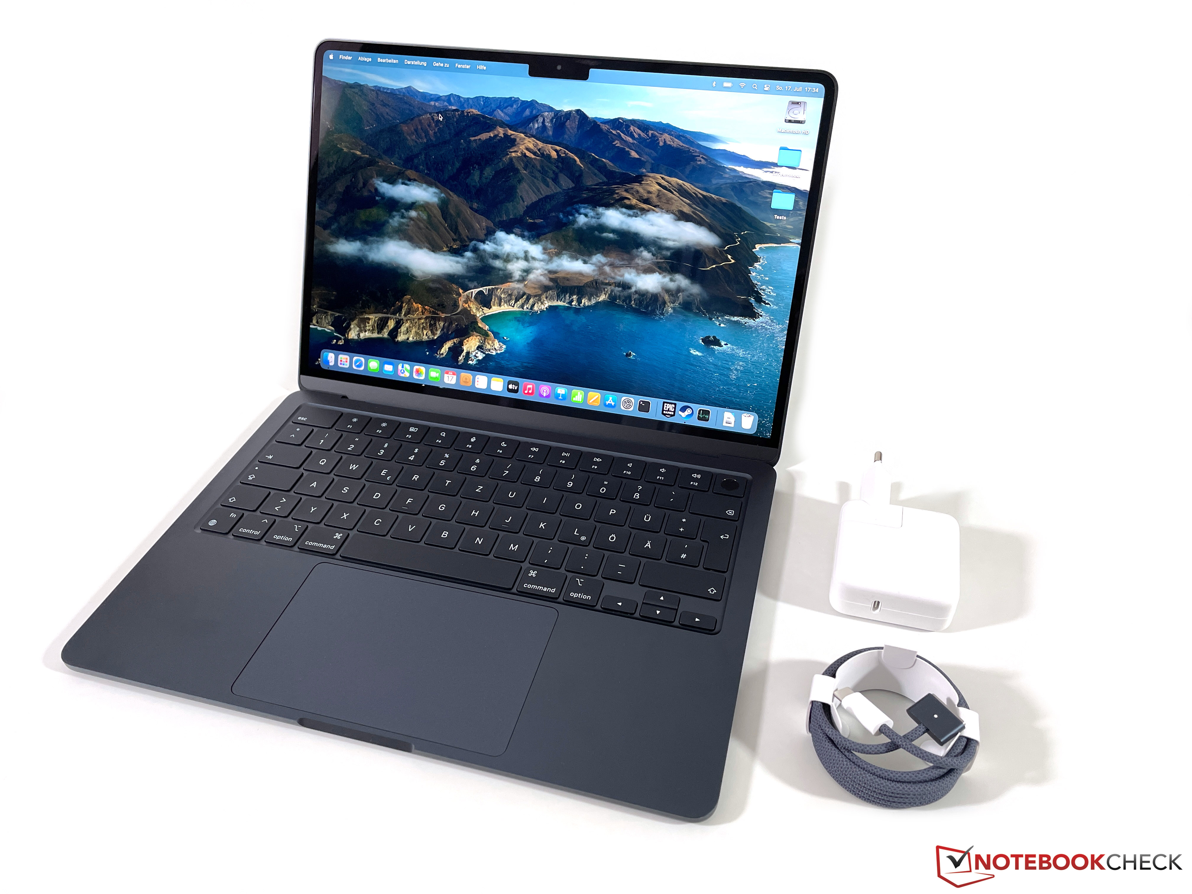 MacBook Air con pantalla descolorida, funciona correctamente