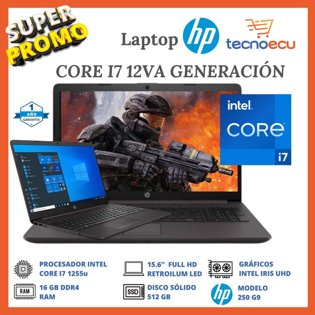 Laptop HP 15 pulgadas Core i7 12ª Generación 16GB RAM 512GB SSD con Estuche Targus en República Dominicana