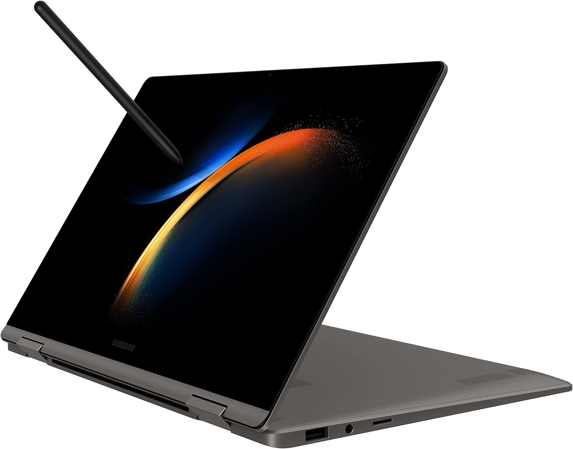 Samsung Book 3 360 de 13.3" con pantalla AMOLED táctil, Intel i7-13620P, 16GB RAM, 512GB SSD, plata