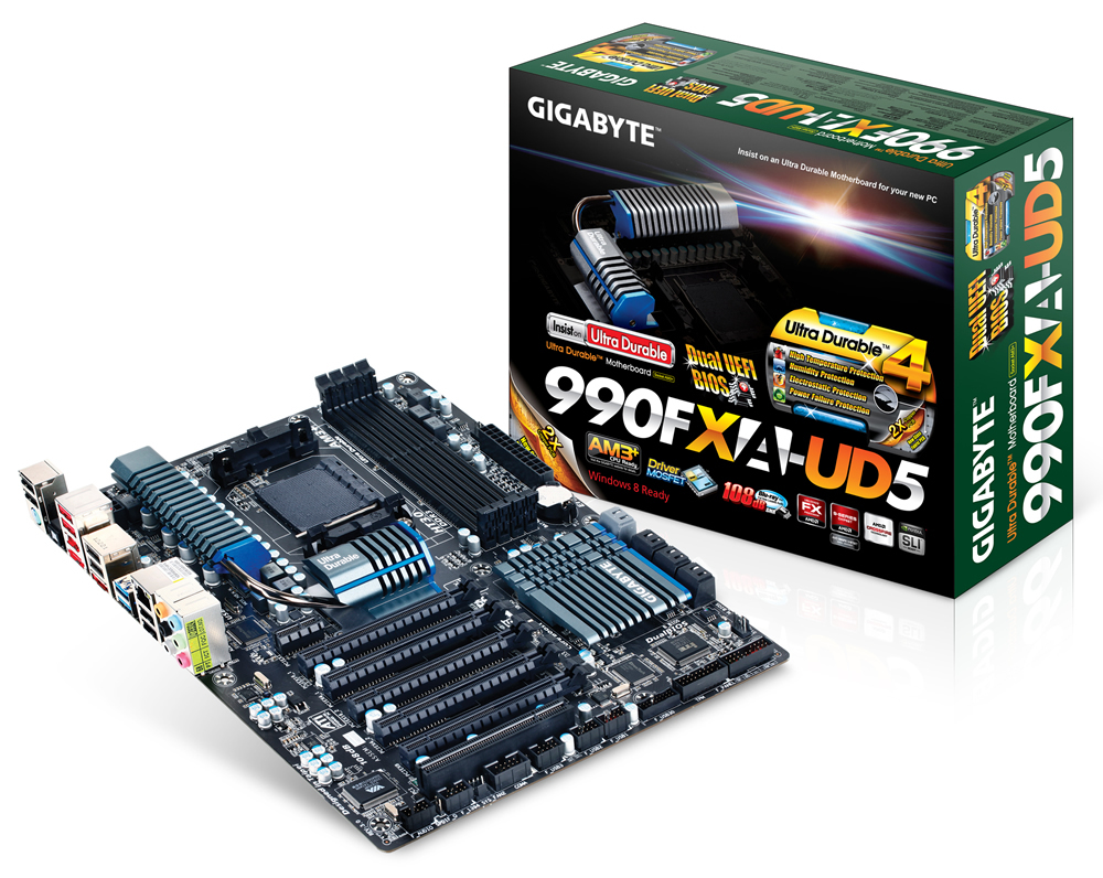 Placa Madre Gigabyte GA-990FXAUD5 con Ranuras AGP, PCI y PCI Express en República Dominicana