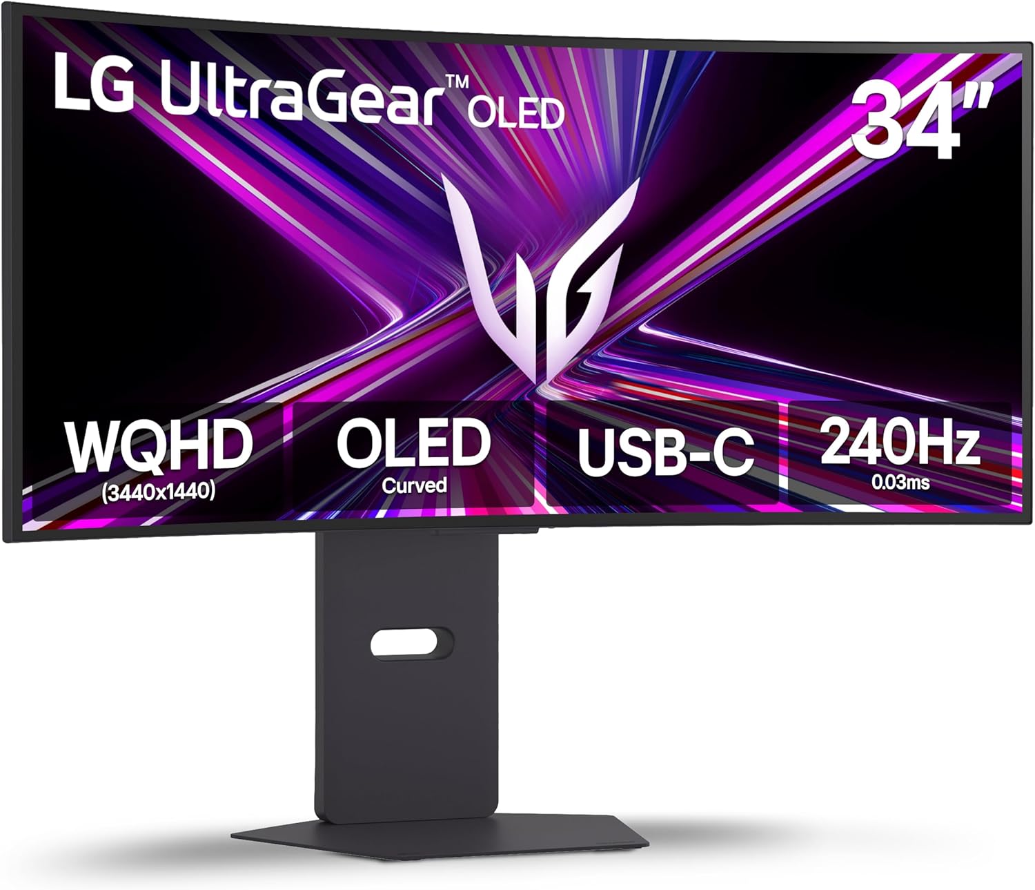 Monitor curvo LG OLED de 34" con frecuencia de 240Hz en República Dominicana