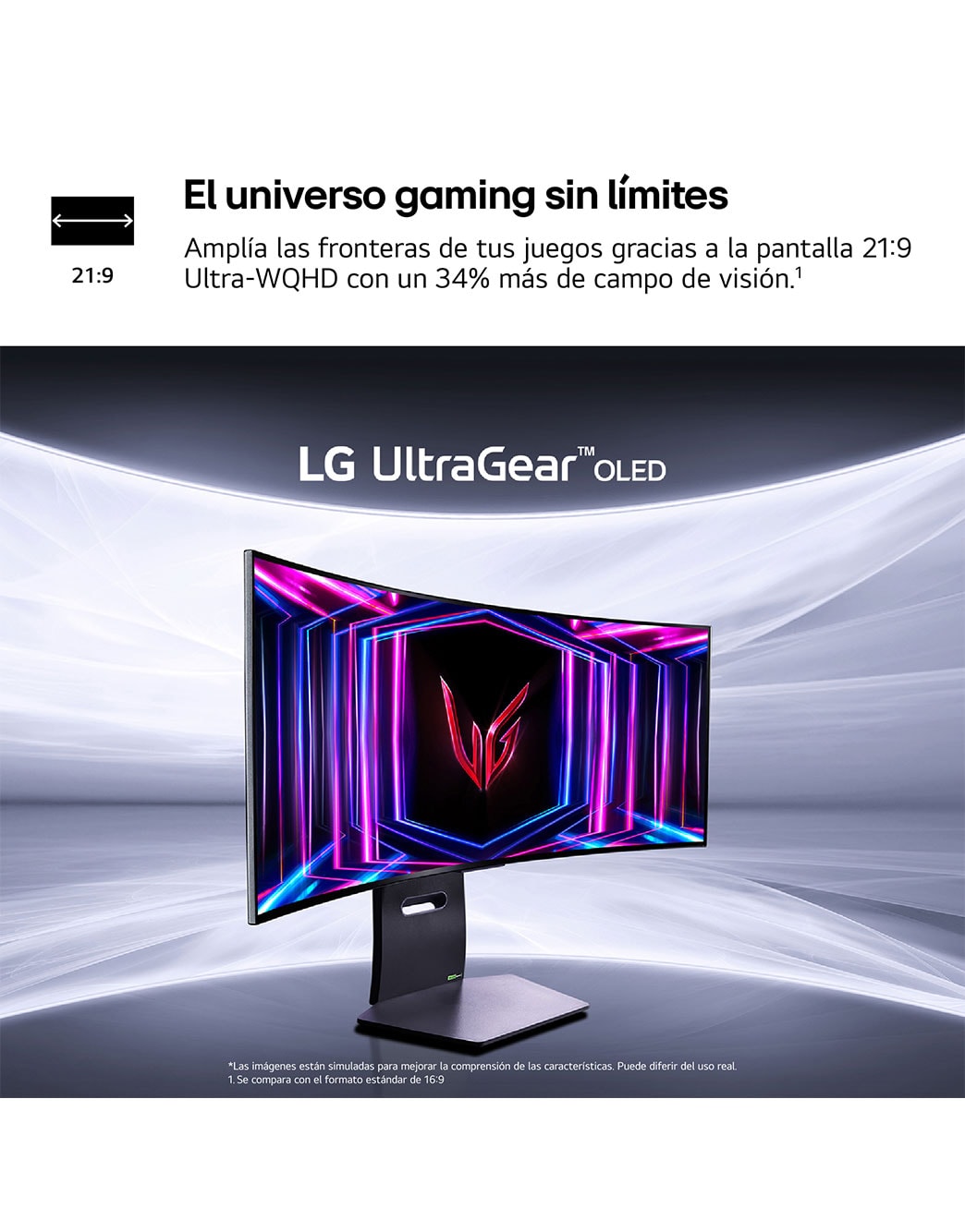 Monitor curvo LG OLED de 34" con frecuencia de 240Hz en República Dominicana