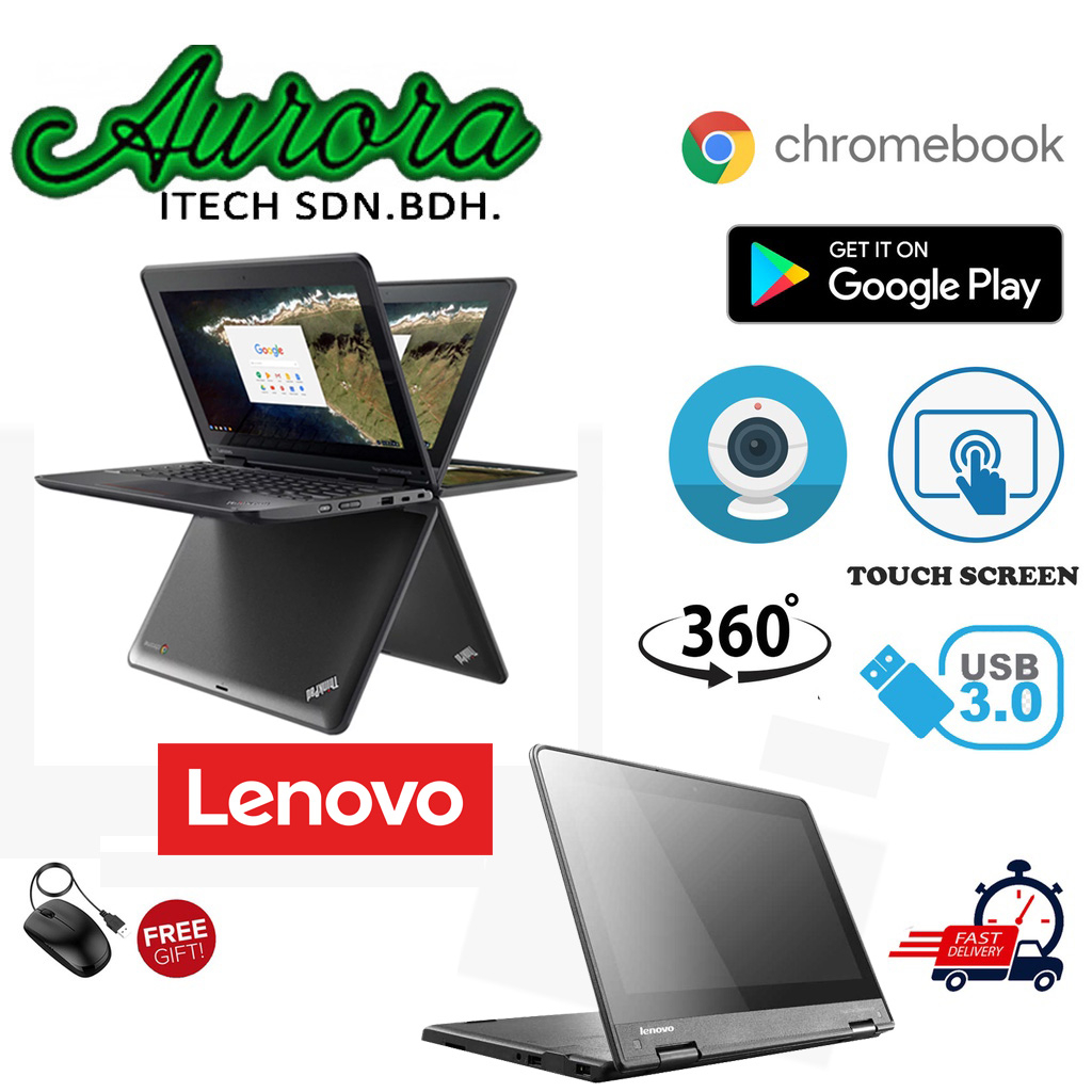 Lenovo Yoga Chromebook 11.6" 2 en 1 con Intel Celeron, 4GB RAM y 16GB SSD en República Dominicana