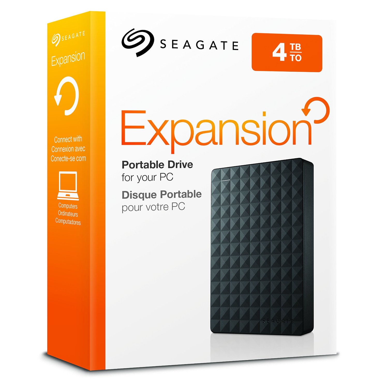 Disco Duro Externo Portátil Seagate Expansion 4TB USB Sin Fuente Externa en República Dominicana