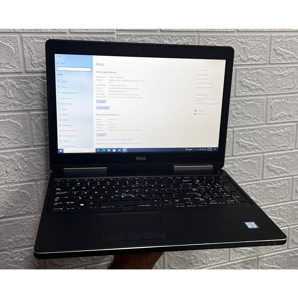Portátil Dell Precision 7520 con procesador Intel Core i7 de 7ª generación, 16GB RAM y SSD de 160GB