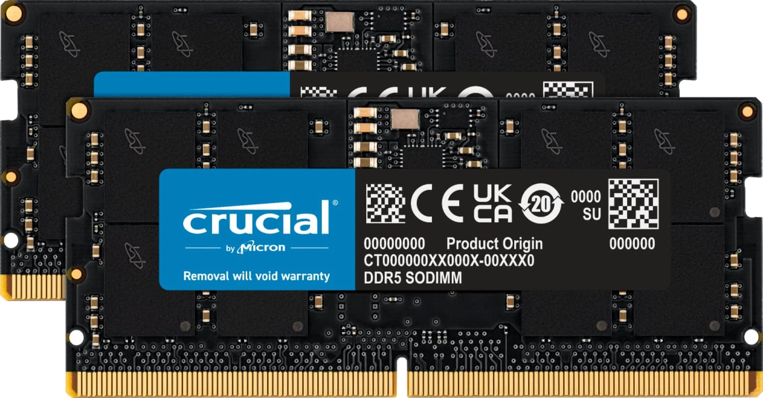 Memoria RAM Crucial 16GB (2x8GB) DDR5 4800MHz CL40 para PC de Escritorio