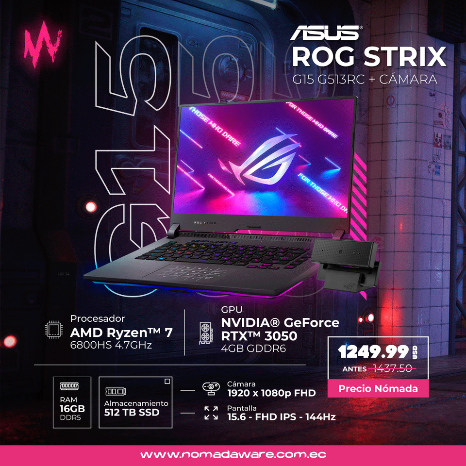 Laptop Asus ROG Strix G15, Nueva y Sellada