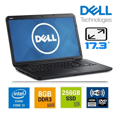 Laptop Dell Inspiron 17.3” con Procesador Intel Core i3, 8GB RAM, SSD 256GB y Salida HDMI