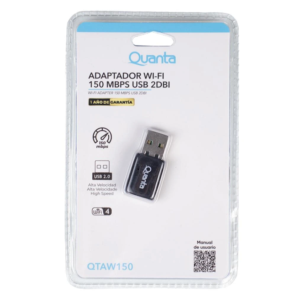 Adaptador USB WiFi 150 Mbps para PC y Laptop