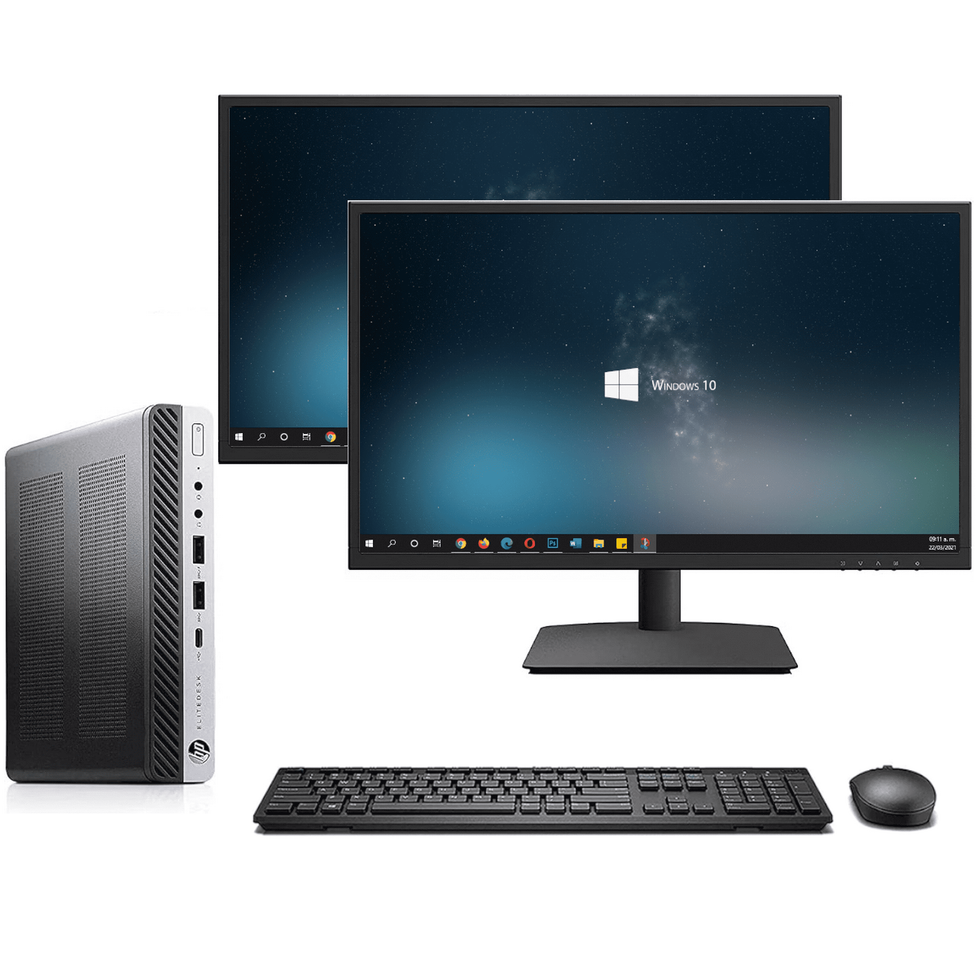 Combo completo HP: Monitor IPS 24" Full HD y Mini PC Core i5 6ª Gen, 8GB RAM DDR4, teclado y mouse incluidos en República Dominicana