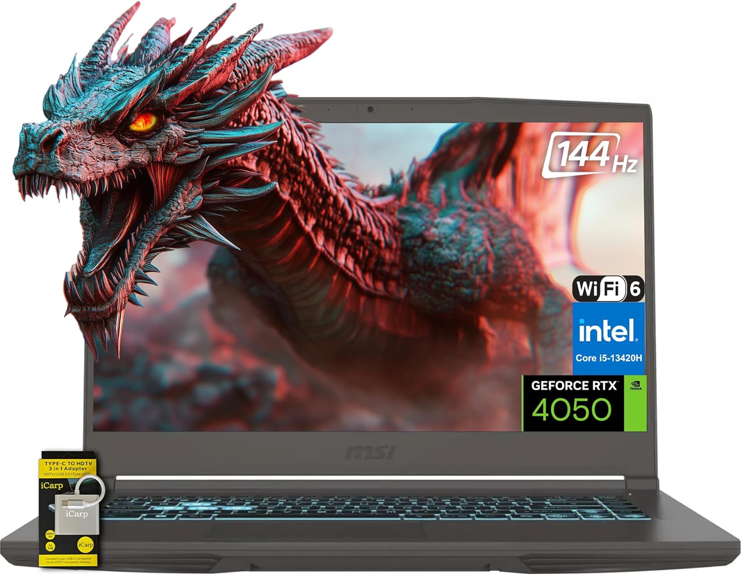 Portátil Gaming MSI Thin 15, Intel i5 13ª Gen, RTX 4050, 16GB RAM en República Dominicana