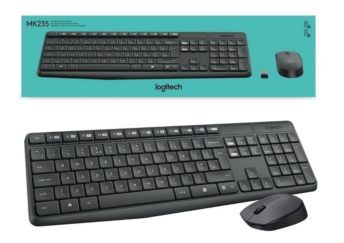 Kit inalámbrico de teclado y ratón ergonómico de larga duración en República Dominicana