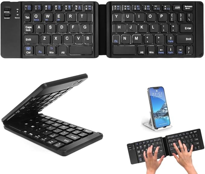 Teclado inalámbrico plegable Q815 compatible con iOS, Android y Windows