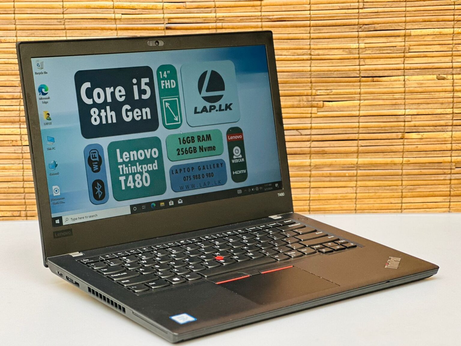 Portátil Lenovo ThinkPad T480 con Procesador Intel Core i5 de 8ª Generación, 8GB RAM y Disco SSD de 256GB en República Dominicana