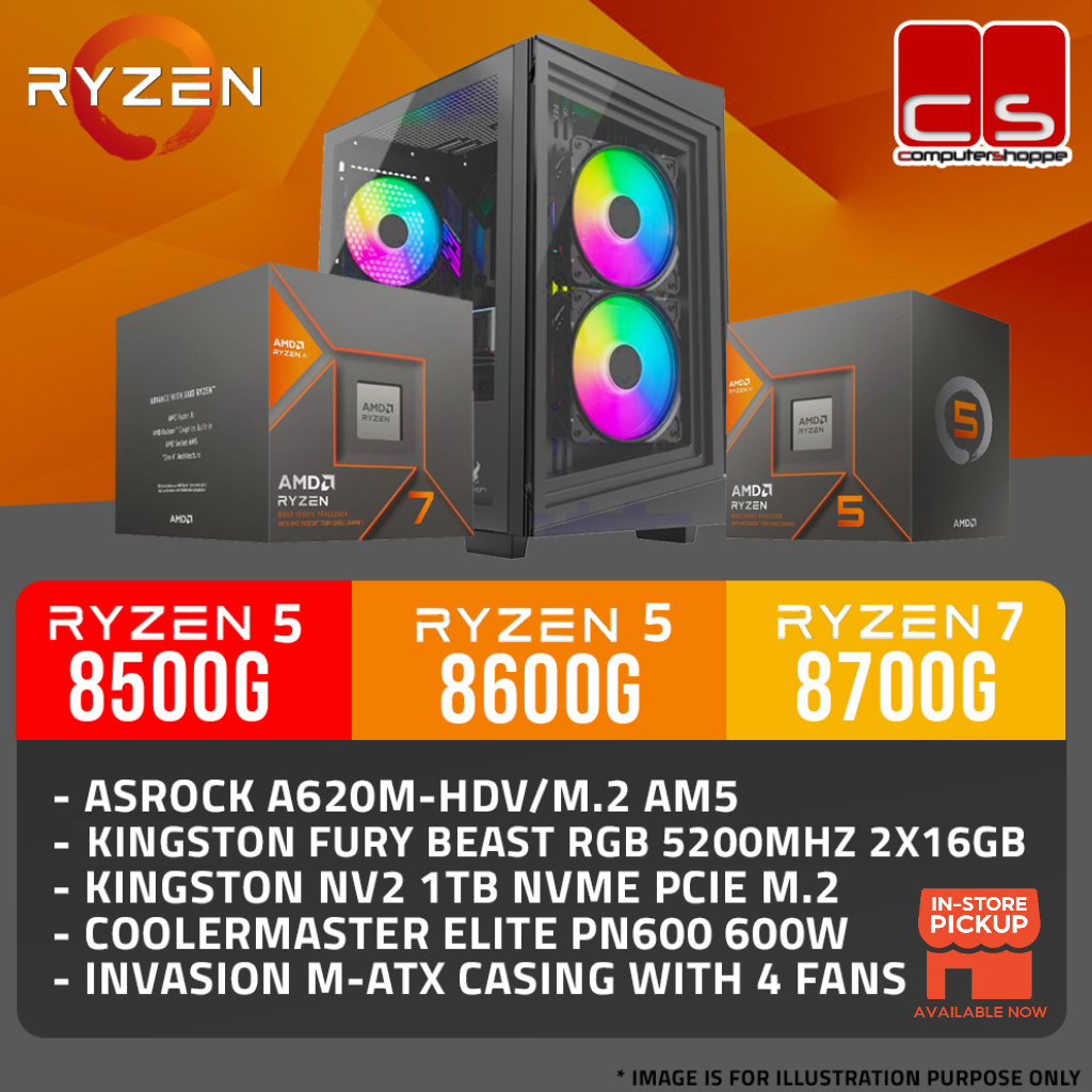 PC Gaming Ryzen 5 Serie 8000 de Alto Rendimiento en República Dominicana