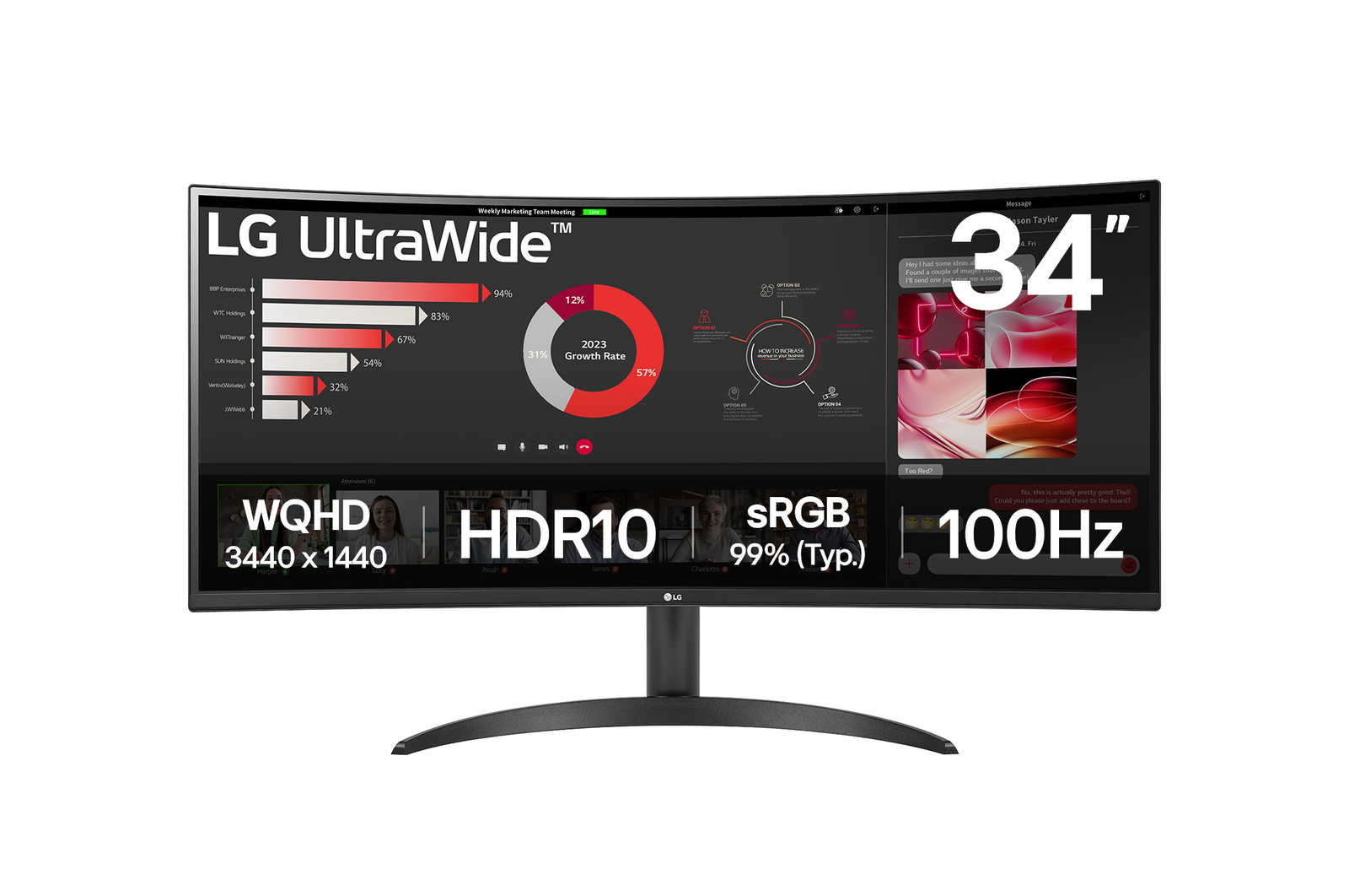 Monitor LG Curvo de 34" Ideal para Edición Profesional en República Dominicana