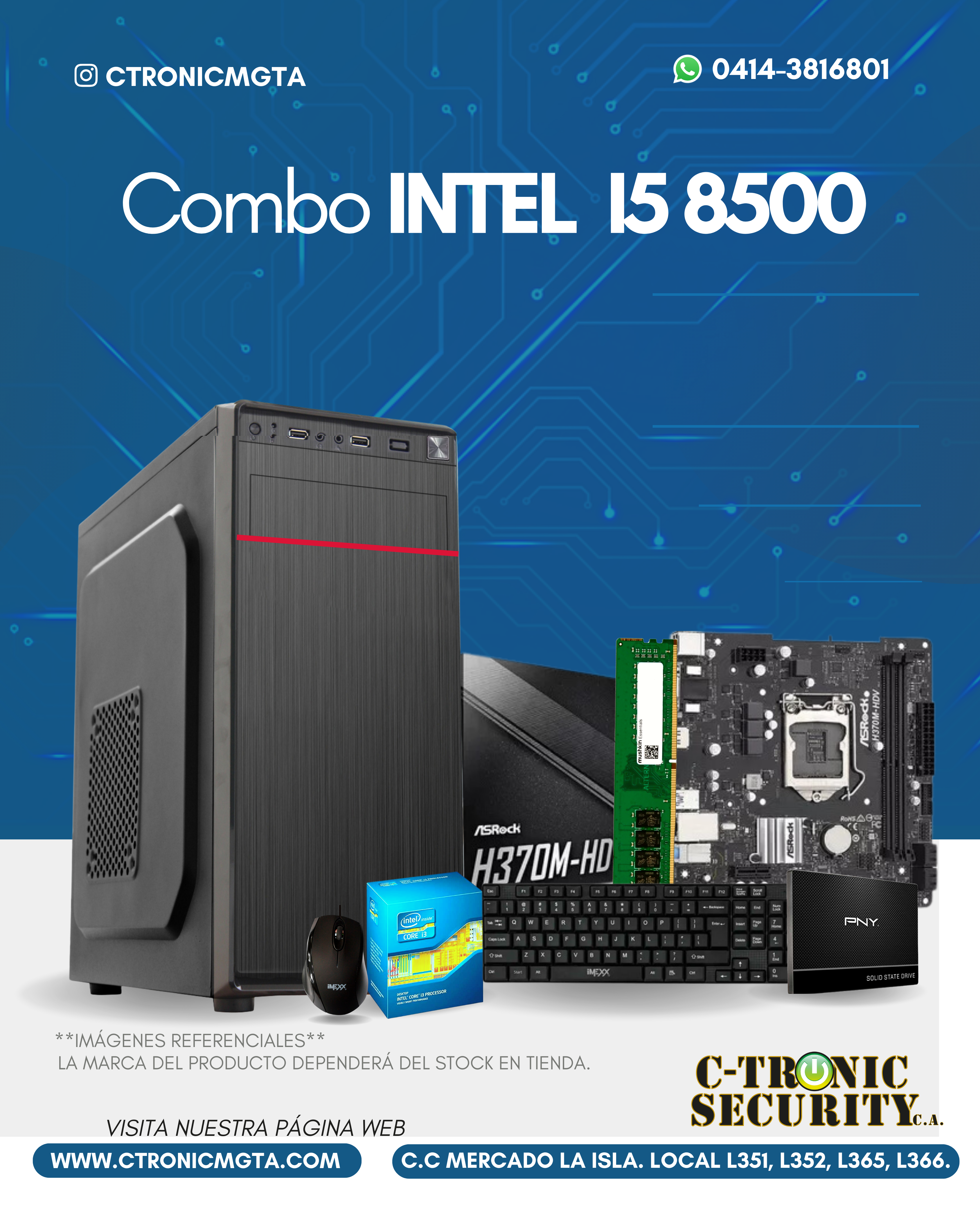 Equipo Completo HP Core i5 6ª Gen, 8GB DDR4 RAM, SSD 128GB, Monitor IPS 24” Full HD, Teclado y Mouse Incluidos en República Dominicana
