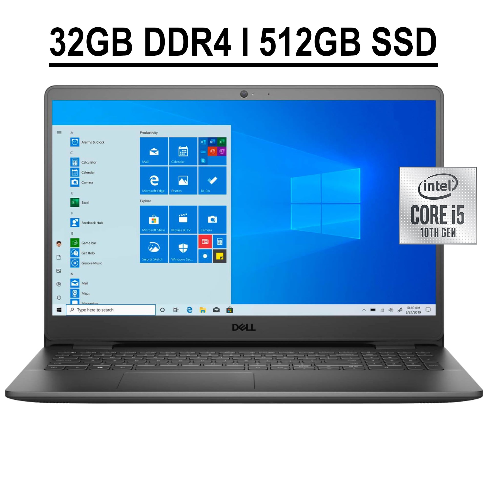 Portátil Dell Inspiron 3501 táctil, 10ª Gen Intel Core i5, 16GB RAM, 256GB SSD