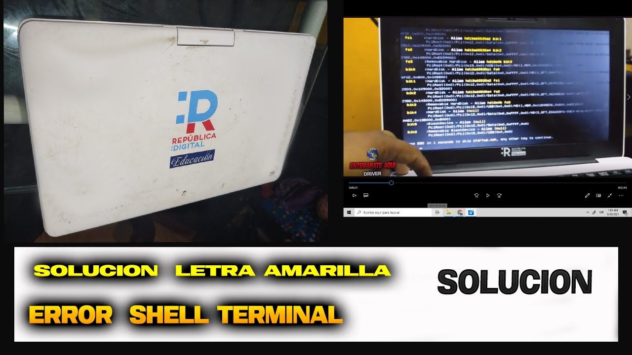 Laptop del programa República Digital, ideal para reparación o repuestos en República Dominicana