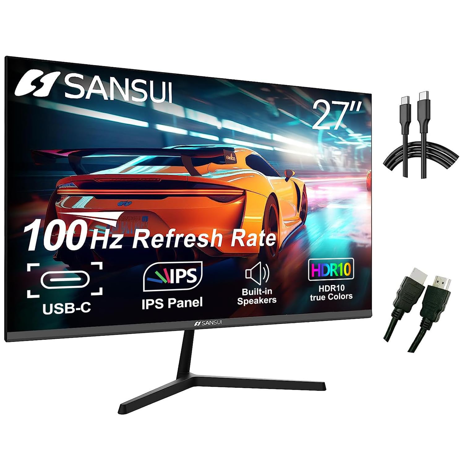 Monitor SANSUI de 27 pulgadas – Pantalla amplia y nítida