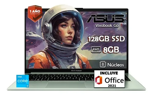 Laptop Asus VivoBook con procesador Intel i3 de 12ª generación, 8GB RAM y SSD de 128GB en República Dominicana