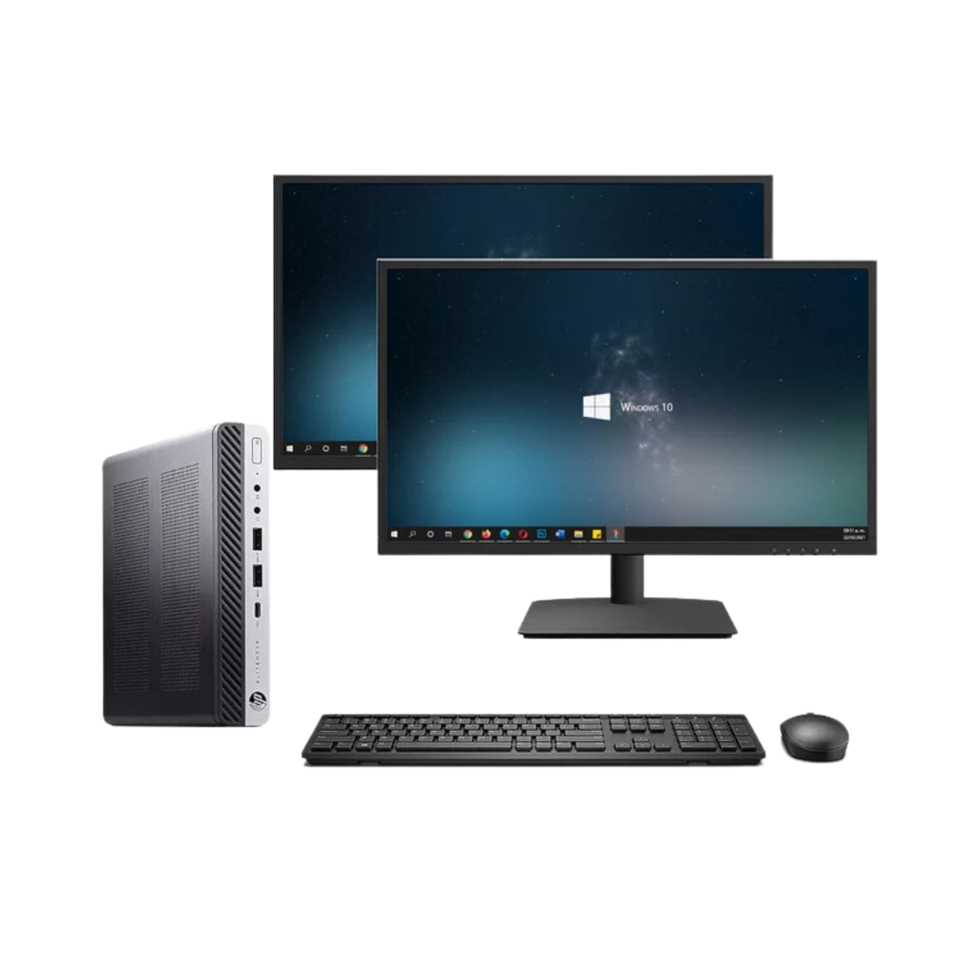 Combo completo HP: Monitor 24" Full HD IPS + Mini PC Core i5 6ta gen, 8GB RAM DDR4, SSD 128GB