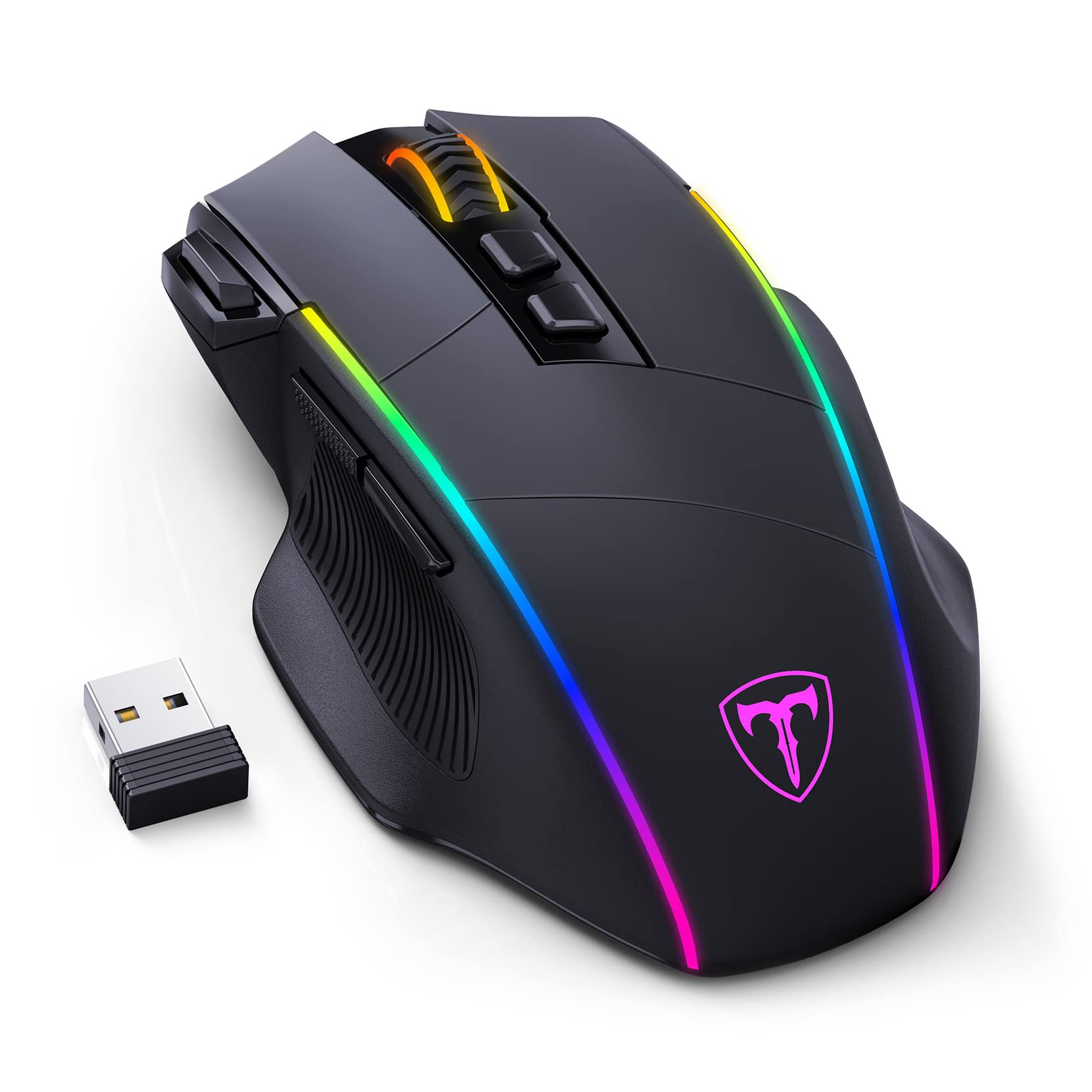 Mouse inalámbrico ergonómico con conexión estable y diseño compacto