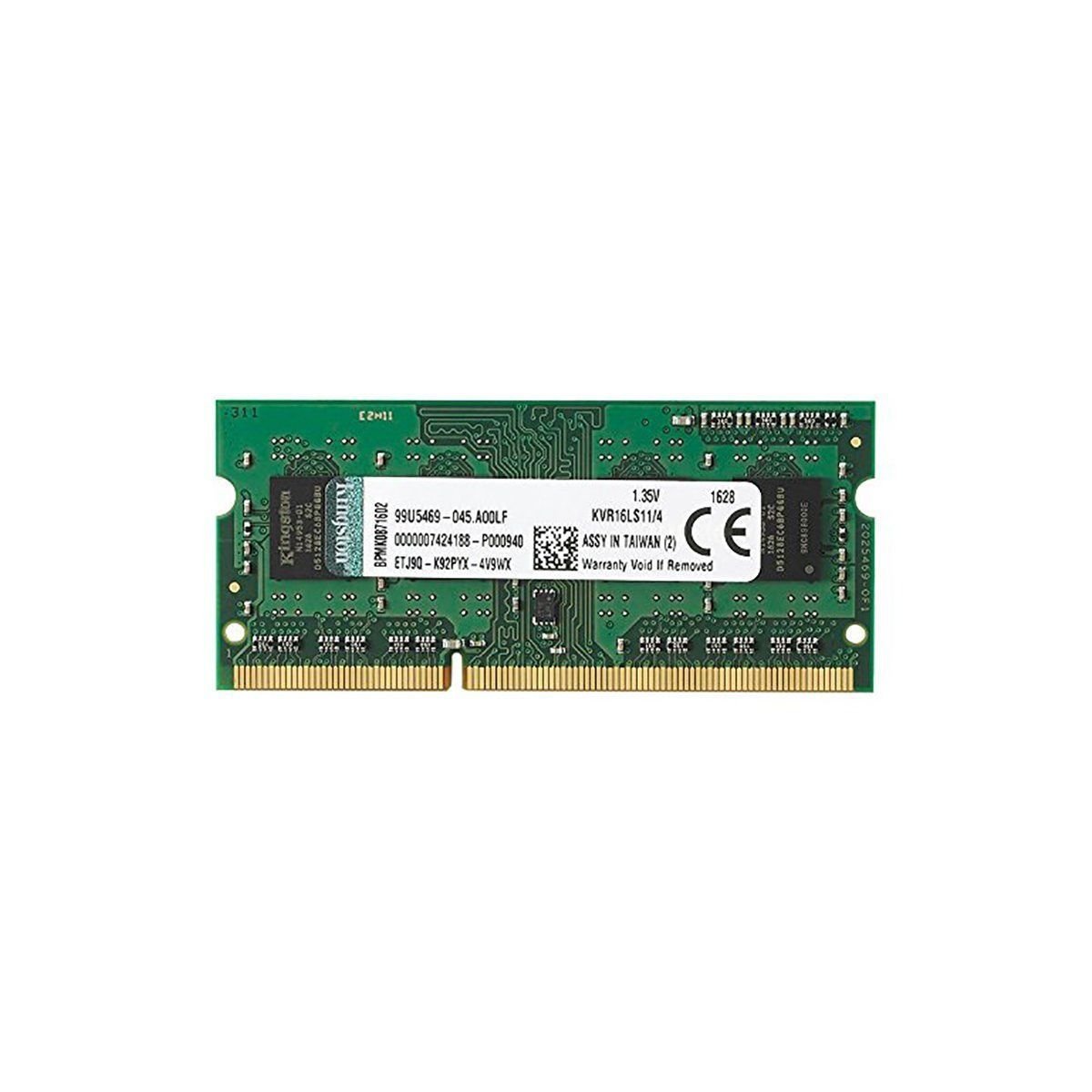 Memoria RAM DDR3L 4GB 1600MHz para Laptop, Módulo 2Rx8