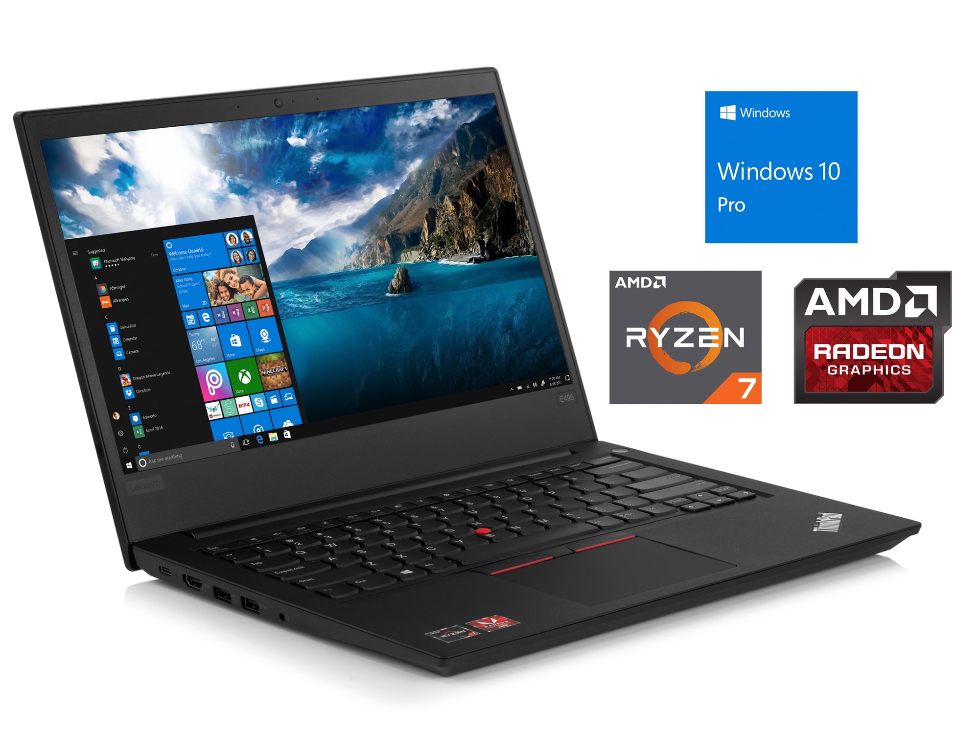 Portátil Lenovo ThinkPad E495 con procesador AMD Ryzen de 10ª generación