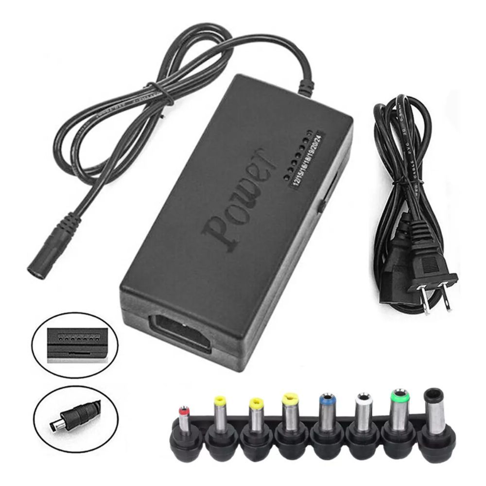 Cargador Universal para Portátiles con 12 Conectores y 90W de Potencia Automática en República Dominicana