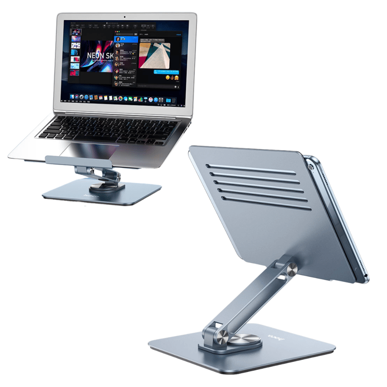 Soporte ajustable para laptop, tablet e iPad, diseño compacto y resistente