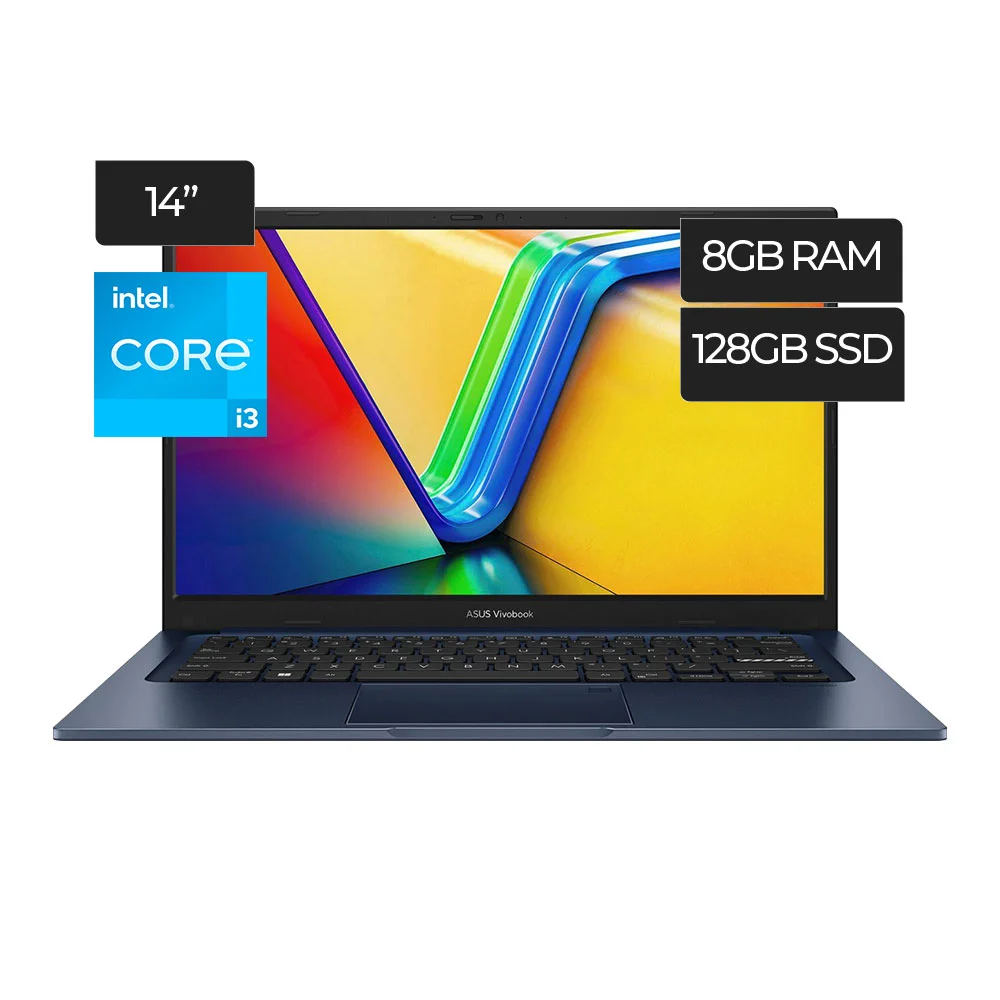 ASUS Vivobook 14 con Intel i3 de 12ª generación, 8GB RAM y SSD rápida en República Dominicana