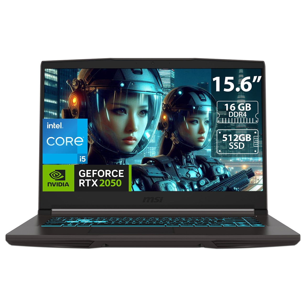 Portátil MSI Gamer GF63 15.6" Intel Core i5 11ª Gen, 16GB RAM DDR4, NVIDIA RTX 3050 4GB, SSD 512GB, Pantalla 1080p 144Hz en República Dominicana