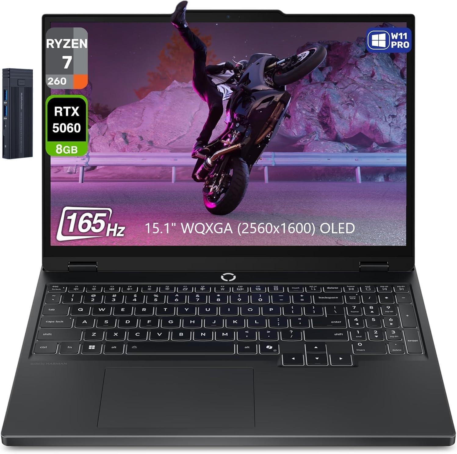 Lenovo Legion 5 de 15.1" OLED 165Hz con Ryzen 7 2600, 16GB RAM, SSD 512GB y RTX 5060 8GB