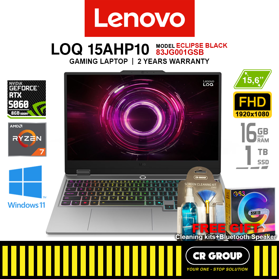 Laptop Gamer Lenovo LOQ 15AHP10 con RTX 5060 y Procesador Ryzen 7 en República Dominicana