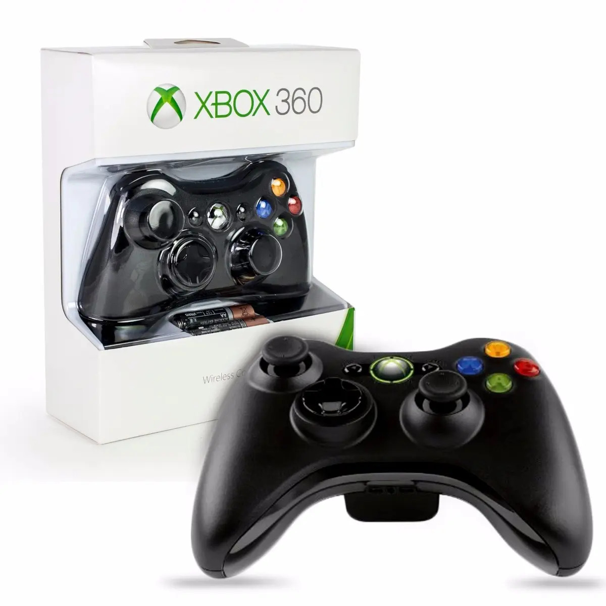 Control Xbox 360 Negro Original Microsoft en República Dominicana