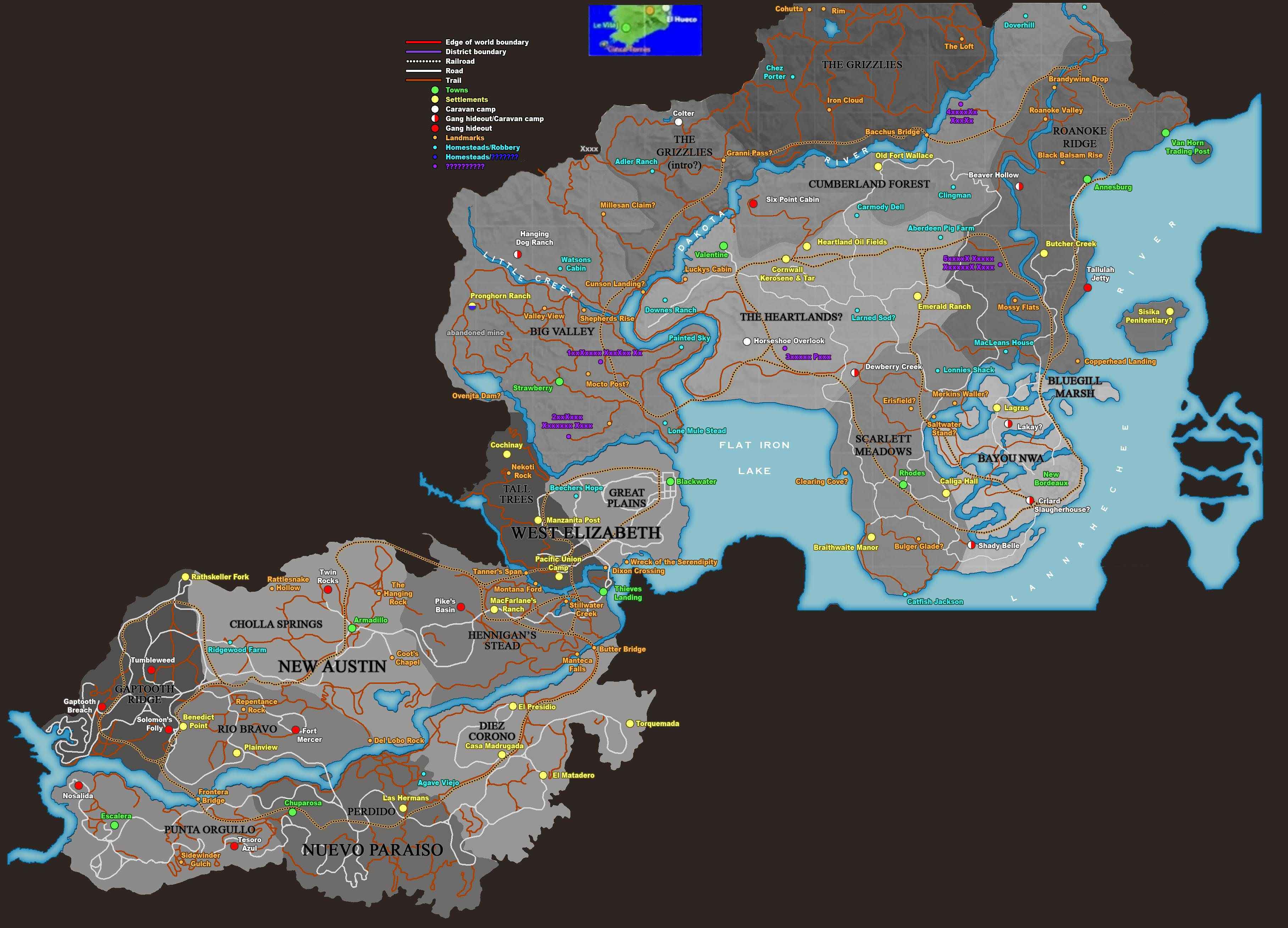 Rockstar Red Dead Redemption 2 Mapa PS4