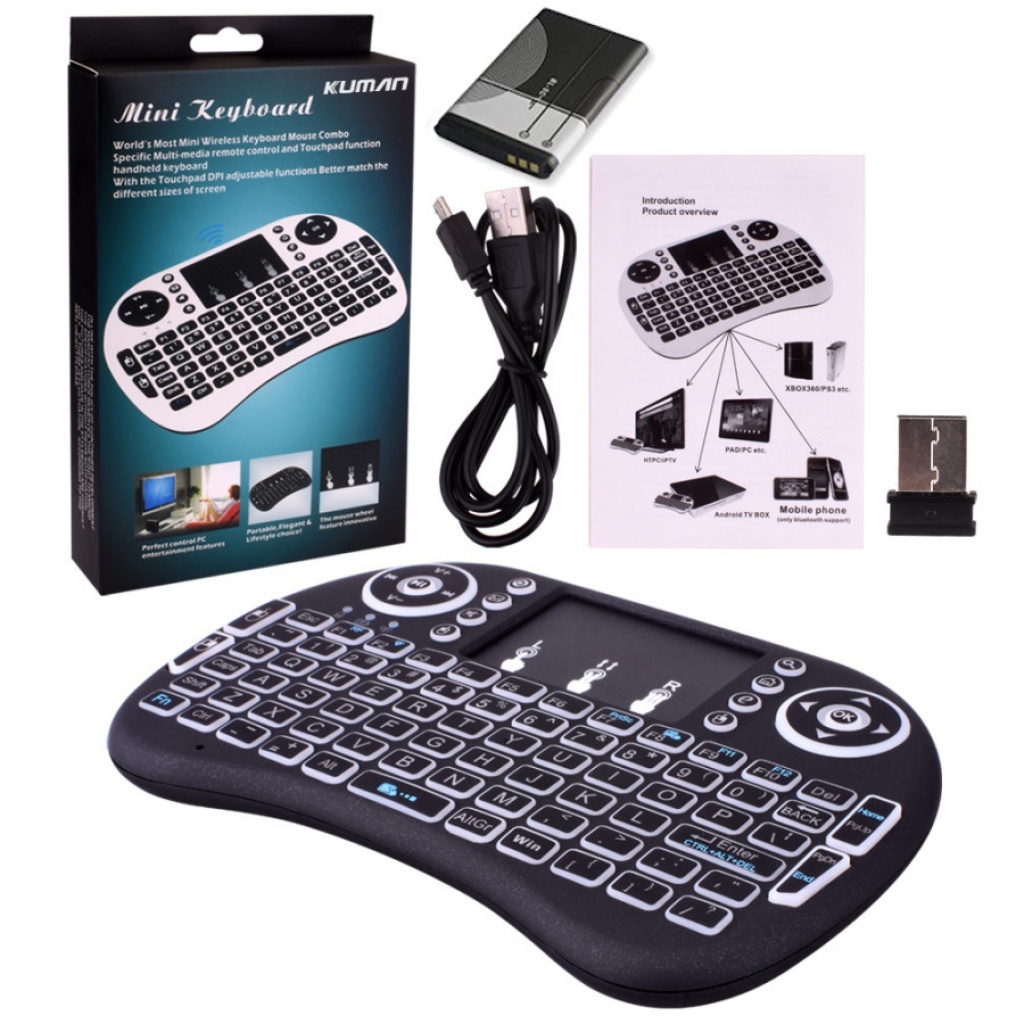 Teclado inalámbrico remoto con Touchpad Rii en República Dominicana