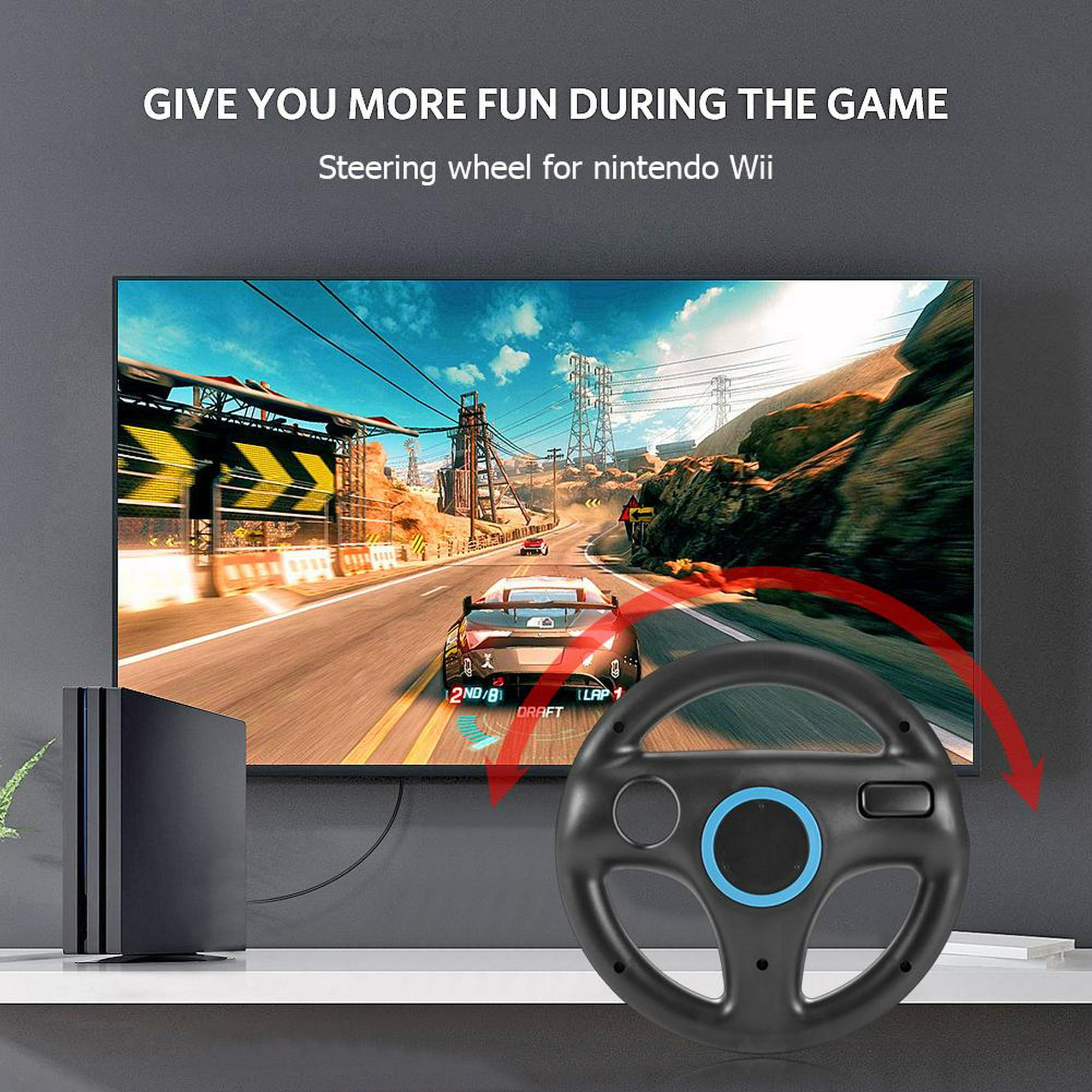 Nintendo Wii Volante y Juegos