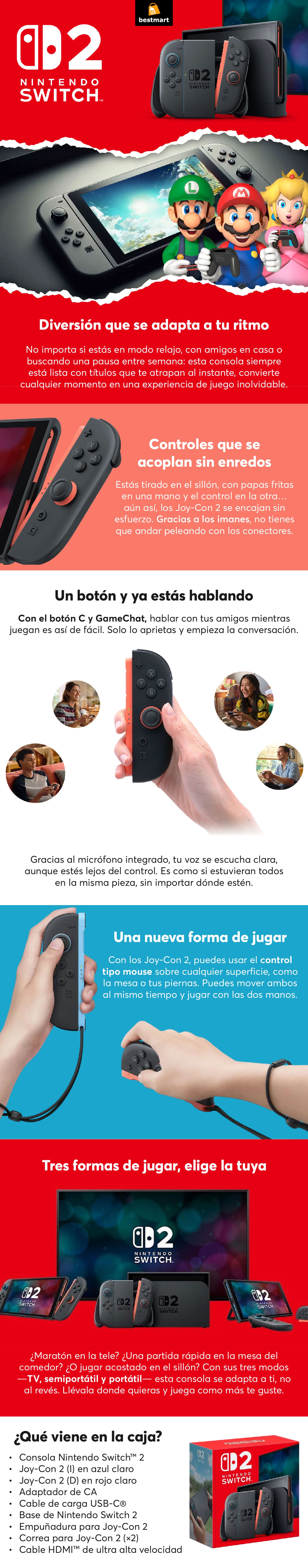 Nintendo Switch 2 consola con accesorios
