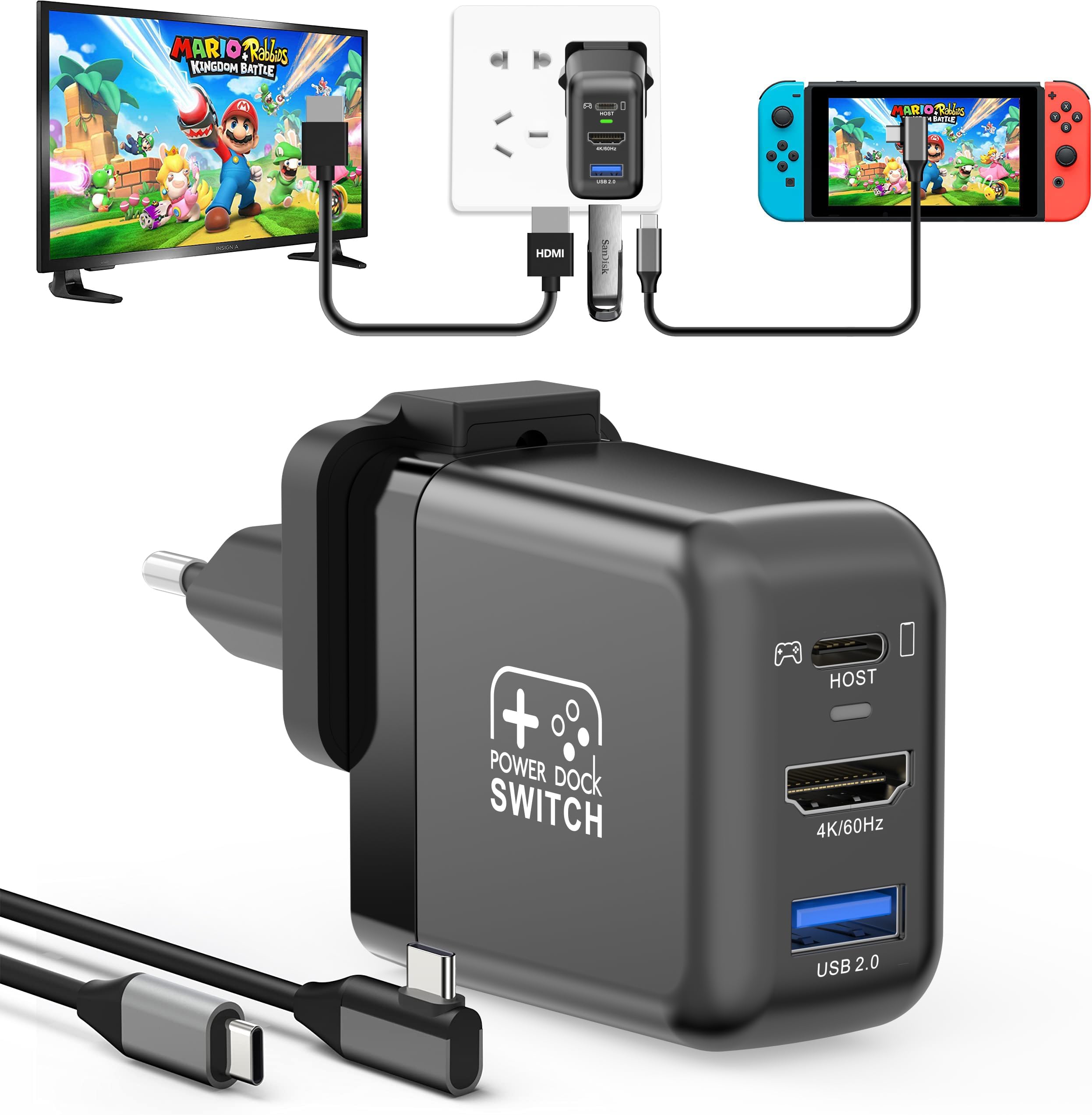 Nintendo Switch OLED Dock con Adaptadores Joy-Con en República Dominicana